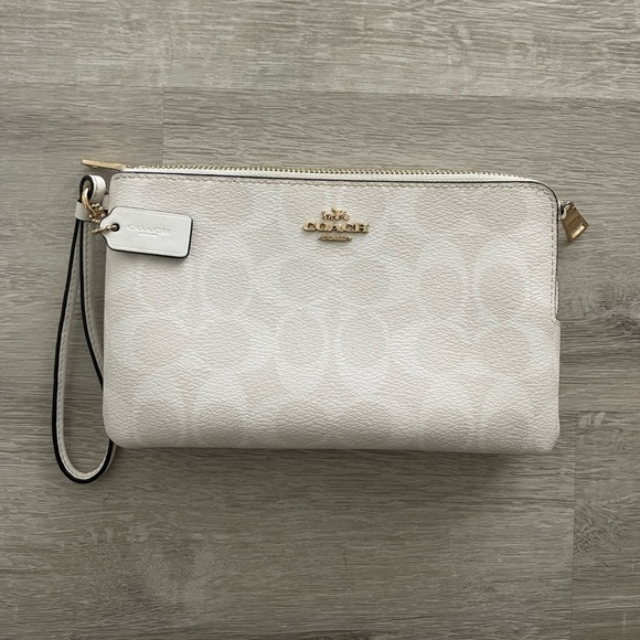 Coach Handbags - COACH - Double Zip Wallet In Signature Canvas Leather